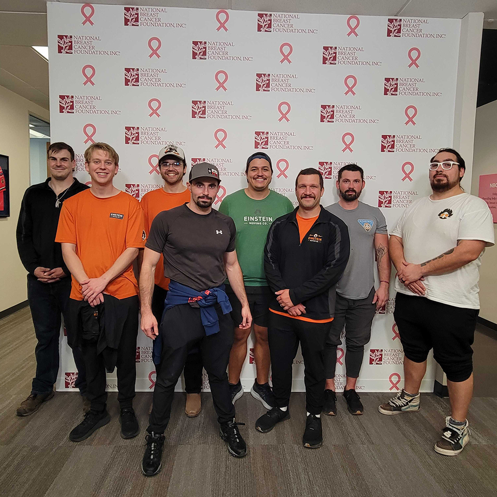 Our movers posing for a group image at the National Breast Cancer Foundation.